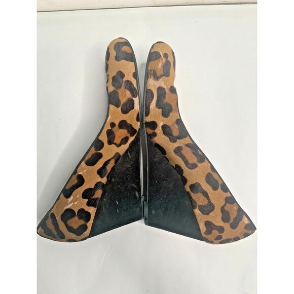 Stuart Weitzman Leopard Print Ponyhair Wedge Heels - Picture 5 of 9